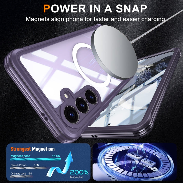 For Samsung Galaxy S25+ 5G RedPepper Tempered Glass MagSafe Phone Case(Purple) - Galaxy S25+ 5G Cases by RedPepper | Online Shopping UK | buy2fix