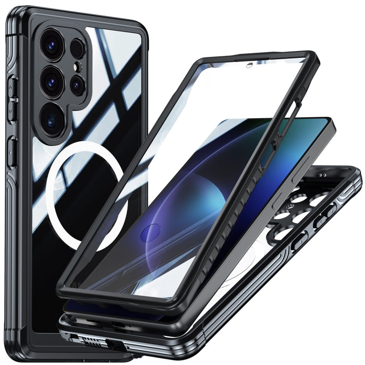 For Samsung Galaxy S25 Ultra 5G RedPepper Tempered Glass MagSafe Phone Case(Black) - Galaxy S25 Ultra 5G Cases by RedPepper | Online Shopping UK | buy2fix