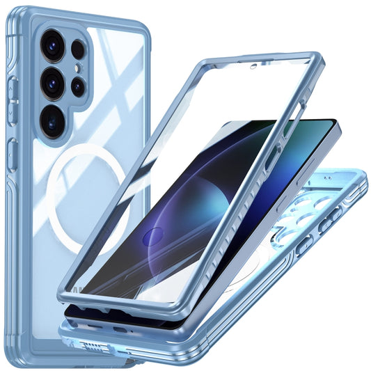 For Samsung Galaxy S25 Ultra 5G RedPepper Tempered Glass MagSafe Phone Case(Sky Blue) - Galaxy S25 Ultra 5G Cases by RedPepper | Online Shopping UK | buy2fix
