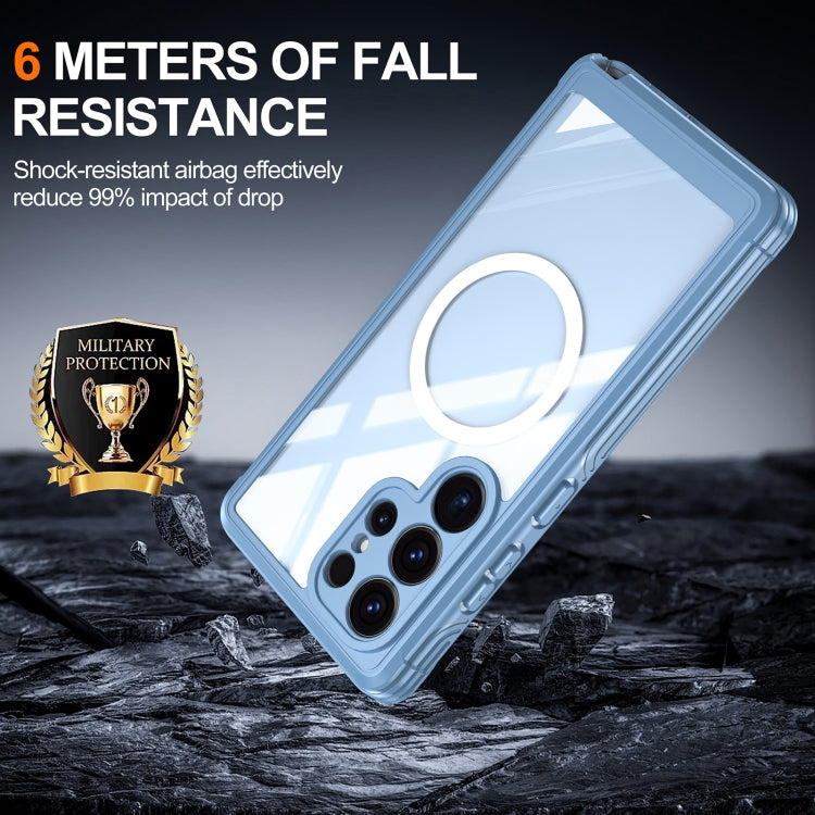 For Samsung Galaxy S25 Ultra 5G RedPepper Tempered Glass MagSafe Phone Case(Sky Blue) by RedPepper