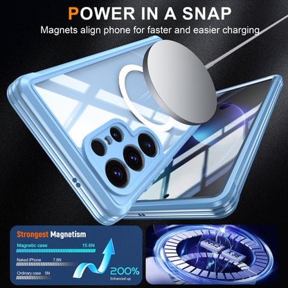 For Samsung Galaxy S25 Ultra 5G RedPepper Tempered Glass MagSafe Phone Case(Sky Blue) by RedPepper