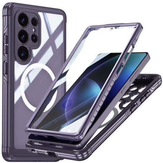 For Samsung Galaxy S25 Ultra 5G RedPepper Tempered Glass MagSafe Phone Case(Purple) - Galaxy S25 Ultra 5G Cases by RedPepper | Online Shopping UK | buy2fix