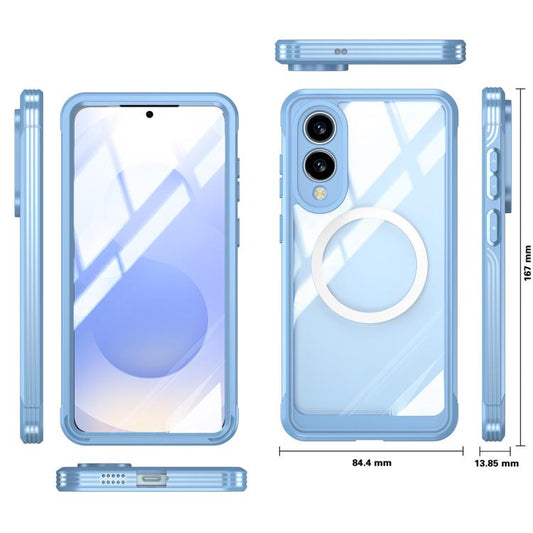 For Samsung Galaxy S25 Edge 5G RedPepper Tempered Glass MagSafe Phone Case(Sky Blue) - Galaxy S25 Edge 5G Cases by RedPepper | Online Shopping UK | buy2fix