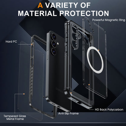 For Samsung Galaxy S25 Ultra 5G RedPepper Tempered Glass MagSafe Phone Case(Sky Blue) by RedPepper