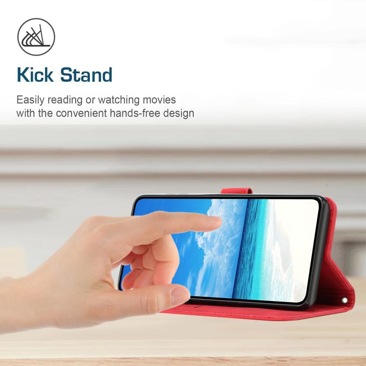 For Google Pixel 10 Pro XL Skin Feel Heart Embossed Leather Phone Case with Long Lanyard(Red) - Google Cases by buy2fix | Online Shopping UK | buy2fix