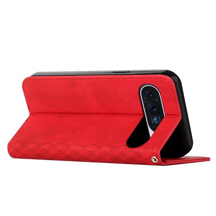 For Google Pixel 10 / 10 Pro Diamond Splicing Skin Feel Magnetic Leather Phone Case(Red) - Google Cases by buy2fix | Online Shopping UK | buy2fix