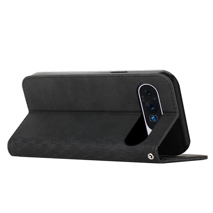 For Google Pixel 10 / 10 Pro Diamond Splicing Skin Feel Magnetic Leather Phone Case(Black) - Google Cases by buy2fix | Online Shopping UK | buy2fix