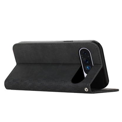 For Google Pixel 10 / 10 Pro Diamond Splicing Skin Feel Magnetic Leather Phone Case(Black) - Google Cases by buy2fix | Online Shopping UK | buy2fix