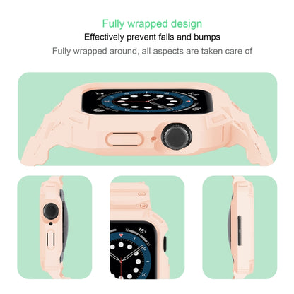 For Apple Watch Series 10 / 11 42mm Armor TPU Case Integrated Watch Band(Pink) by buy2fix