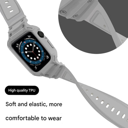 For Apple Watch Series 10 / 11 42mm Armor TPU Case Integrated Watch Band(Light Grey) by buy2fix