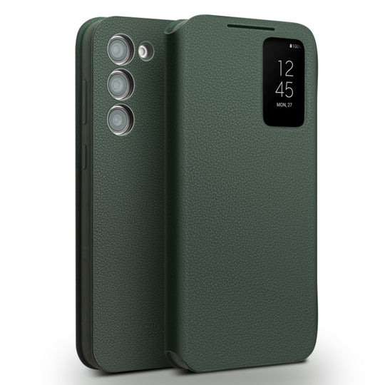 For Samsung Galaxy S23+ 5G QIALINO Magnetic Genuine Leather Phone Case(Green)