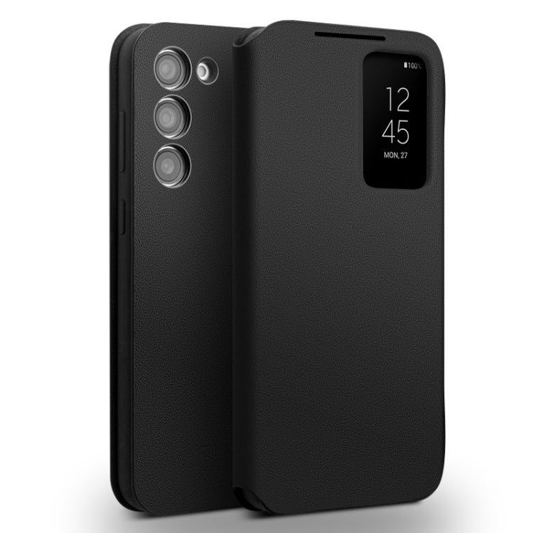 For Samsung Galaxy S23 5G QIALINO Magnetic Genuine Leather Phone Case(Black) - Galaxy S23 5G Cases by QIALINO | Online Shopping UK | buy2fix