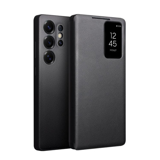 For Samsung Galaxy S25 Ultra 5G QIALINO Magnetic Genuine Leather Phone Case(Black)