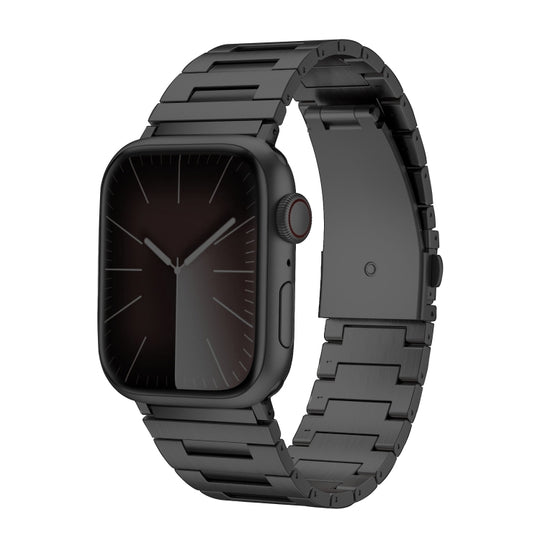 For Apple Watch 42mm / 41mm / 40mm / 38mm Titanium Alloy Watch Band(Black)