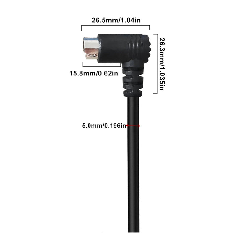 Mini DIN 5 Pin Core Audio / Video Cable, Length:0.5m(Elbow to Elbow) - Cables by buy2fix | Online Shopping UK | buy2fix