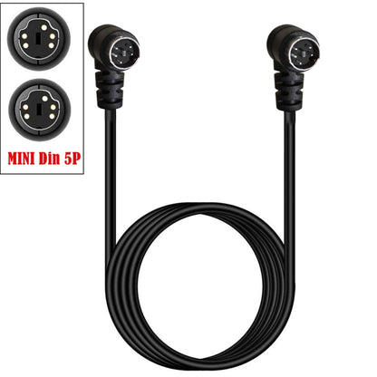 Mini DIN 5 Pin Core Audio / Video Cable, Length:1.8m(Elbow to Elbow) - Cables by buy2fix | Online Shopping UK | buy2fix