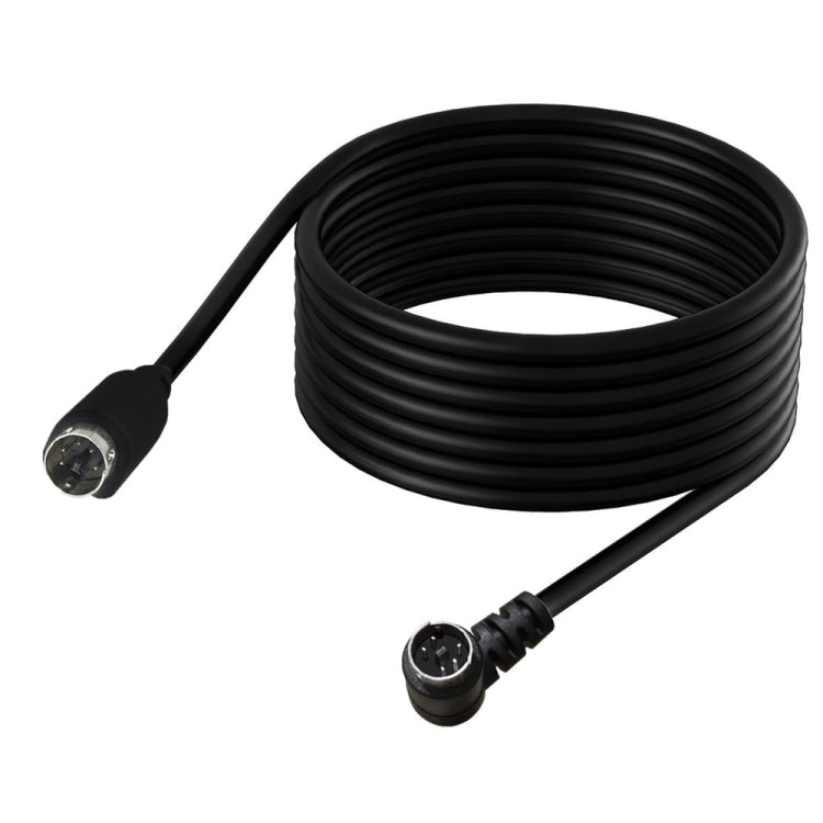 Mini DIN 5 Pin Core Audio / Video Cable, Length:1.8m(Straight to Elbow) - Cables by buy2fix | Online Shopping UK | buy2fix