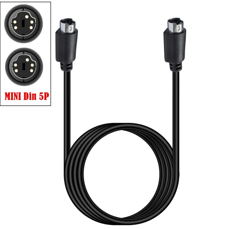 Mini DIN 5 Pin Core Audio / Video Cable, Length:1.8m(Straight to Straight) - Cables by buy2fix | Online Shopping UK | buy2fix