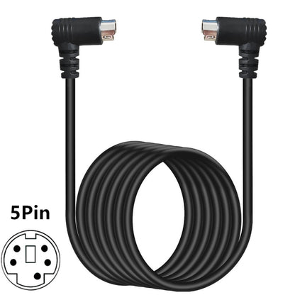 Mini DIN 5 Pin Core Audio / Video Cable, Length:3m(Male to Female Elbow) - Cables by buy2fix | Online Shopping UK | buy2fix