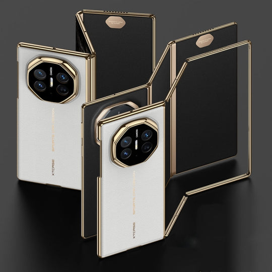 For Huawei Mate XT Ultimate Design GKK Phantom Leather MagSafe Frame Phone Case(White)