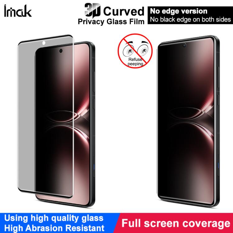 For vivo X200 Ultra 5G imak No Edge Version 3D Curved Privacy Full Screen Tempered Glass Film - vivo Tempered Glass by imak | Online Shopping UK | buy2fix