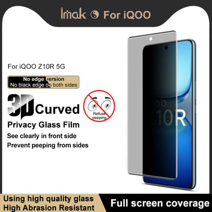 For vivo iQOO Z10R 5G Global imak No Edge Version 3D Curved Privacy Full Screen Tempered Glass Film - vivo Tempered Glass by imak | Online Shopping UK | buy2fix