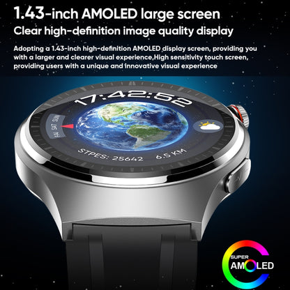MT200 1.43 inch AMOLED IP67 Steel Band Smart Call Watch, Support ECG(Black) by buy2fix