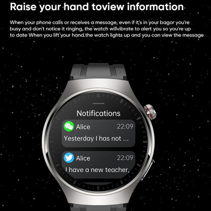 MT200 1.43 inch AMOLED IP67 Steel Band Smart Call Watch, Support ECG(Silver) by buy2fix