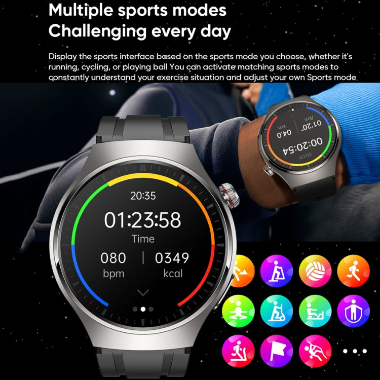 MT200 1.43 inch AMOLED IP67 Steel Band Smart Call Watch, Support ECG(Silver) by buy2fix