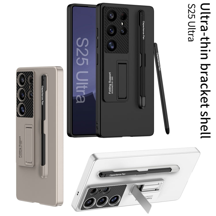 For Samsung Galaxy S25 5G GKK Ultra-thin Holder Phone Case with Pen Slots & Stylus Pen(Green) - Galaxy S25 5G Cases by GKK | Online Shopping UK | buy2fix