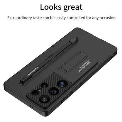 For Samsung Galaxy S25 5G GKK Ultra-thin Holder Phone Case with Pen Slots & Stylus Pen(Green) - Galaxy S25 5G Cases by GKK | Online Shopping UK | buy2fix