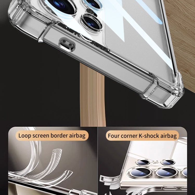 For Samsung Galaxy S25 Ultra 5G GKK Airbag Shockproof Full Coverage Phone Case(Transparent Green) - Galaxy S25 Ultra 5G Cases by GKK | Online Shopping UK | buy2fix