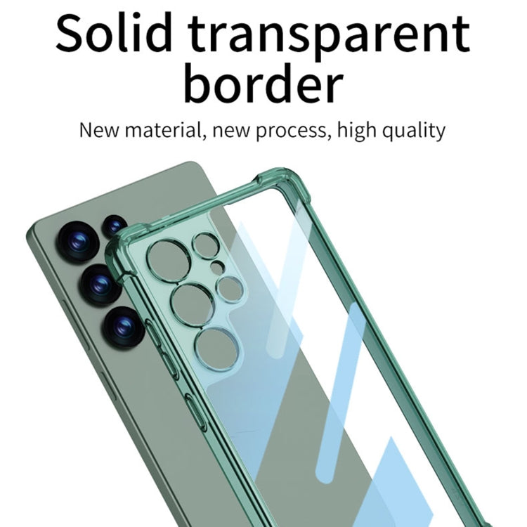 For Samsung Galaxy S25 Ultra 5G GKK Airbag Shockproof Full Coverage Phone Case(Transparent Green) - Galaxy S25 Ultra 5G Cases by GKK | Online Shopping UK | buy2fix