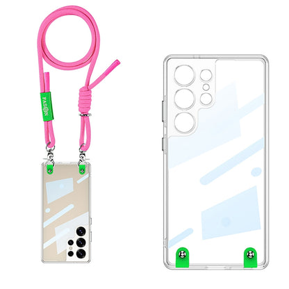 For Samsung Galaxy S25 Ultra 5G GKK Space Series Full Coverage Phone Case with Crossbody Rope(Pink) - Galaxy S25 Ultra 5G Cases by GKK | Online Shopping UK | buy2fix