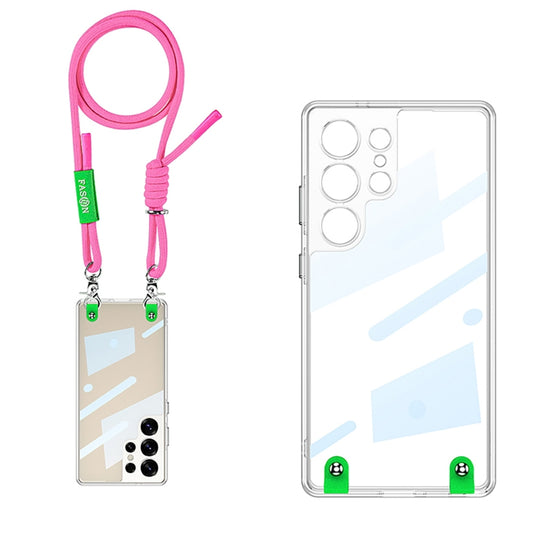 For Samsung Galaxy S25 Ultra 5G GKK Space Series Full Coverage Phone Case with Crossbody Rope(Pink) - Galaxy S25 Ultra 5G Cases by GKK | Online Shopping UK | buy2fix