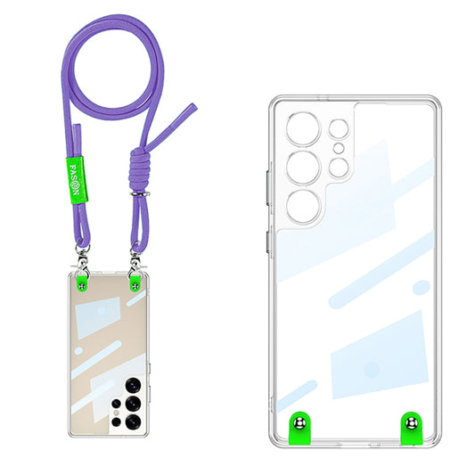 For Samsung Galaxy S25 Ultra 5G GKK Space Series Full Coverage Phone Case with Crossbody Rope(Purple) - Galaxy S25 Ultra 5G Cases by GKK | Online Shopping UK | buy2fix