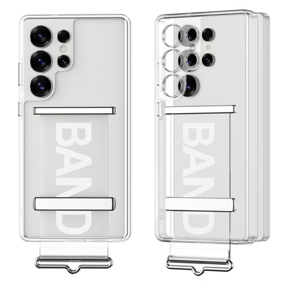 For Samsung Galaxy S25 Ultra 5G GKK Space Series Clear Wristband Holder Phone Case(Transparent Silver) - Galaxy S25 Ultra 5G Cases by GKK | Online Shopping UK | buy2fix