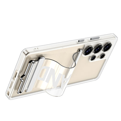 For Samsung Galaxy S25 Ultra 5G GKK Space Series Clear Wristband Holder Phone Case(Transparent Silver) - Galaxy S25 Ultra 5G Cases by GKK | Online Shopping UK | buy2fix