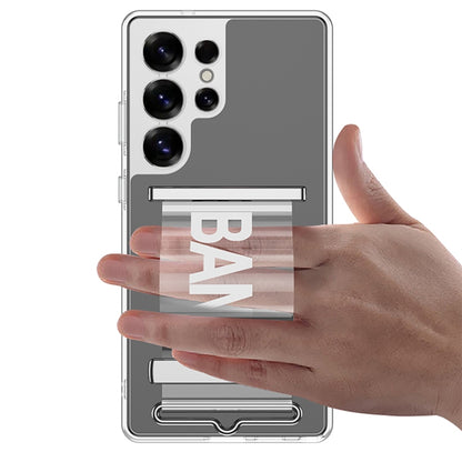 For Samsung Galaxy S25 Ultra 5G GKK Space Series Clear Wristband Holder Phone Case(Transparent Silver) - Galaxy S25 Ultra 5G Cases by GKK | Online Shopping UK | buy2fix