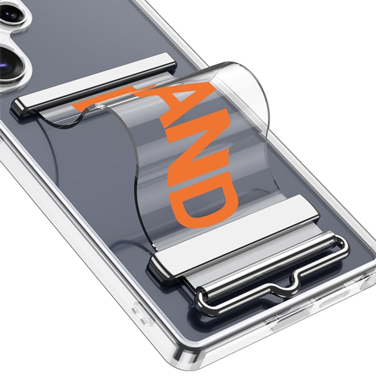 For Samsung Galaxy S25 Ultra 5G GKK Space Series Clear Wristband Holder Phone Case(Transparent Red) - Galaxy S25 Ultra 5G Cases by GKK | Online Shopping UK | buy2fix