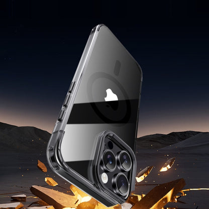 For iPhone 16 Pro Max Jazz 3 in 1 Magnetic MagSafe Crystal Phone Case(Transparent Grey) - iPhone 16 Pro Max Cases by buy2fix | Online Shopping UK | buy2fix