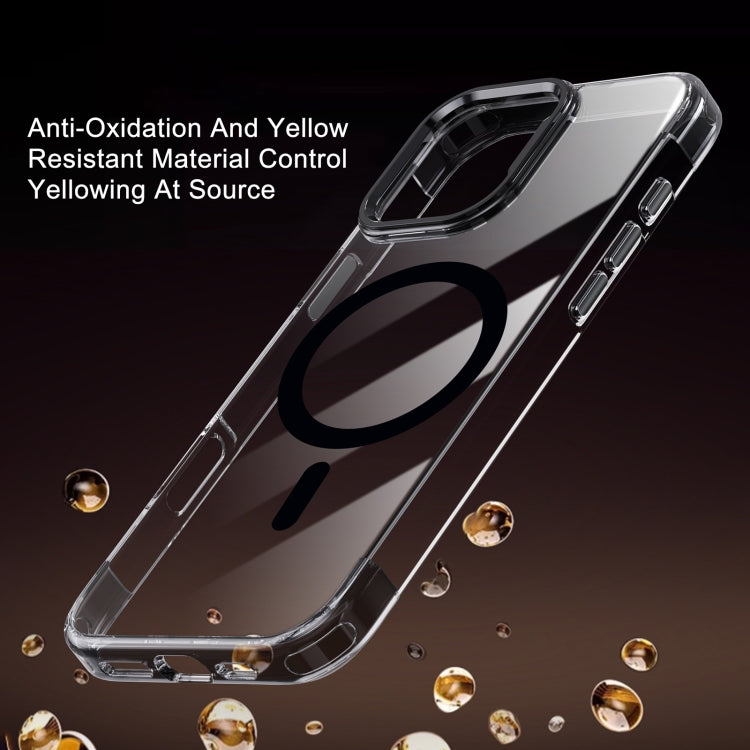 For iPhone 16 Pro Max Jazz 3 in 1 Magnetic MagSafe Crystal Phone Case(Transparent Black) - iPhone 16 Pro Max Cases by buy2fix | Online Shopping UK | buy2fix