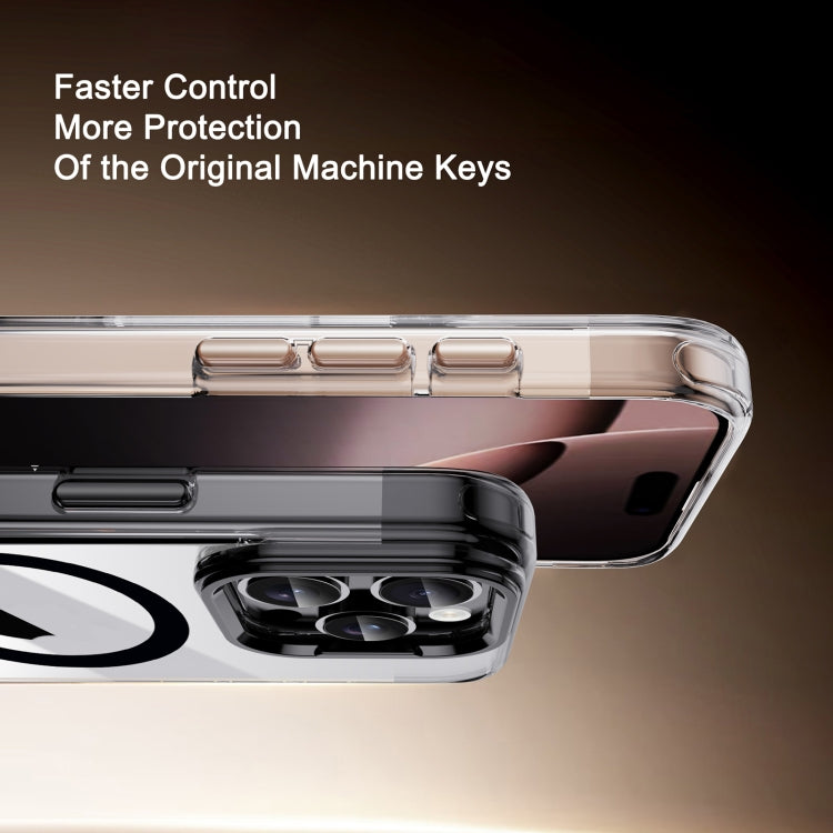 For iPhone 16 Pro Jazz 3 in 1 Magnetic MagSafe Crystal Phone Case(Transparent Blue) - iPhone 16 Pro Cases by buy2fix | Online Shopping UK | buy2fix