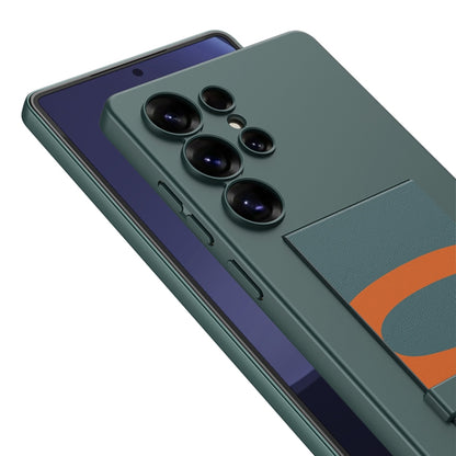 For Samsung Galaxy S25 Ultra 5G GKK Ultra-thin Wristband Holder Phone Case(Green) by GKK