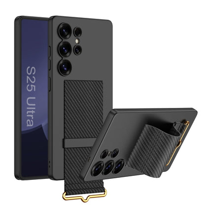 For Samsung Galaxy S25 Ultra 5G GKK Ultra-thin Wristband Holder Phone Case(Carbon Fiber) - Galaxy S25 Ultra 5G Cases by GKK | Online Shopping UK | buy2fix