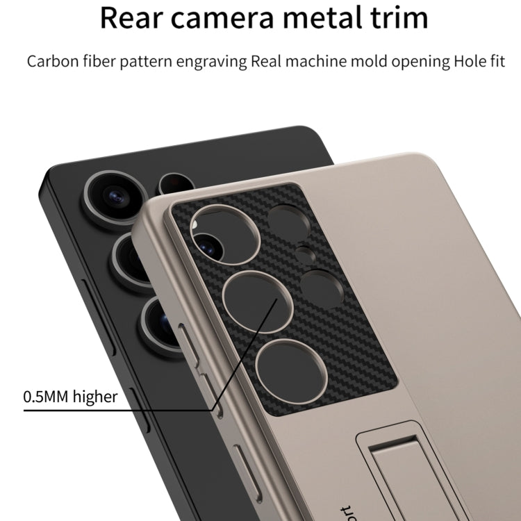 For Samsung Galaxy S25 Ultra 5G GKK Ultra-thin Shockproof Phone Case with Holder / Pen(Forest Green) - Galaxy S25 Ultra 5G Cases by GKK | Online Shopping UK | buy2fix