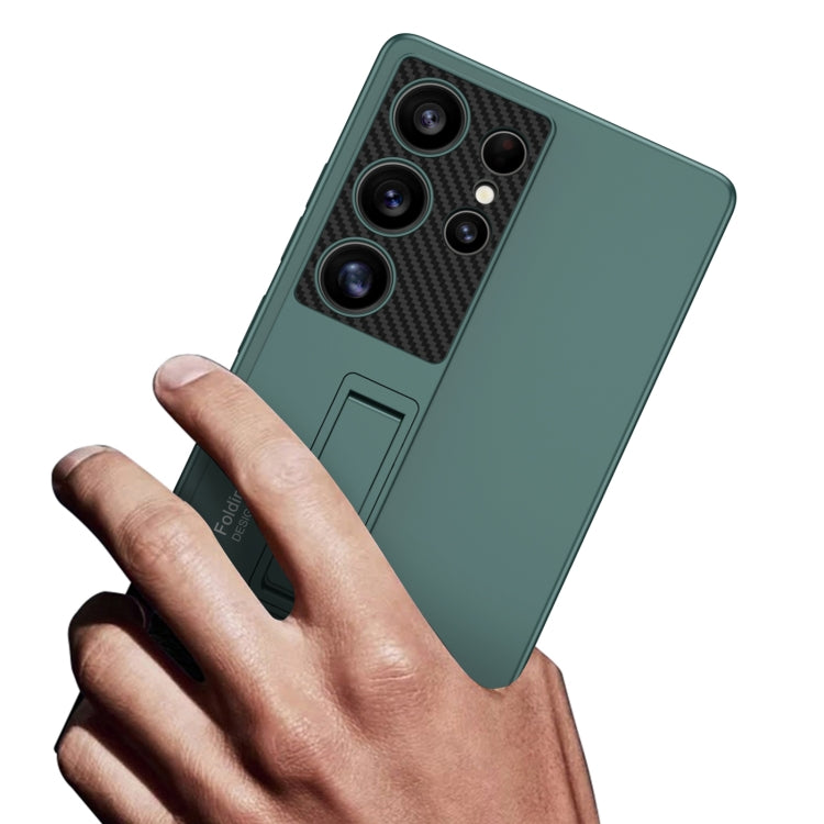 For Samsung Galaxy S25 Ultra 5G GKK Ultra-thin Shockproof Phone Case with Holder / Pen(Forest Green) - Galaxy S25 Ultra 5G Cases by GKK | Online Shopping UK | buy2fix
