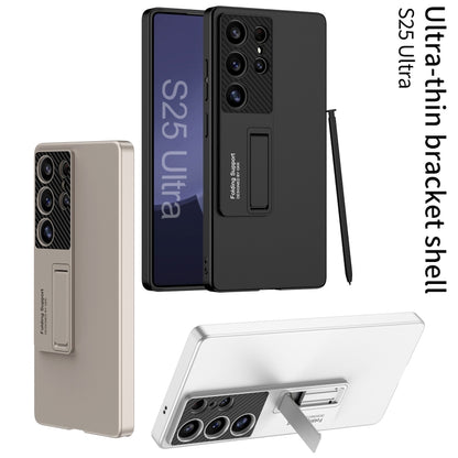 For Samsung Galaxy S25 Ultra 5G GKK Ultra-thin Shockproof Phone Case with Holder / Pen(Silver) - Galaxy S25 Ultra 5G Cases by GKK | Online Shopping UK | buy2fix