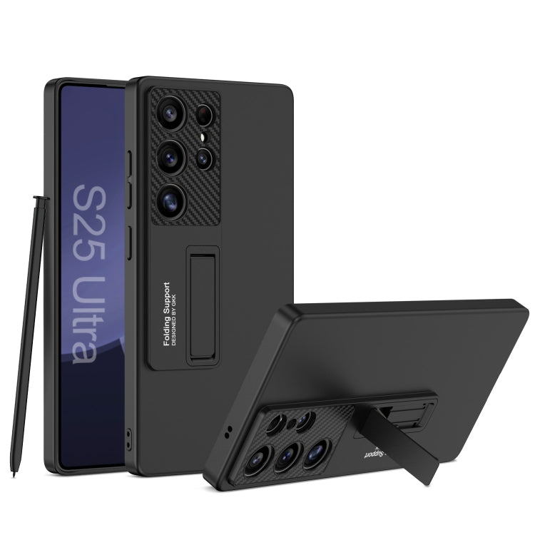 For Samsung Galaxy S25 Ultra 5G GKK Ultra-thin Shockproof Phone Case with Holder / Pen(Black) - Galaxy S25 Ultra 5G Cases by GKK | Online Shopping UK | buy2fix