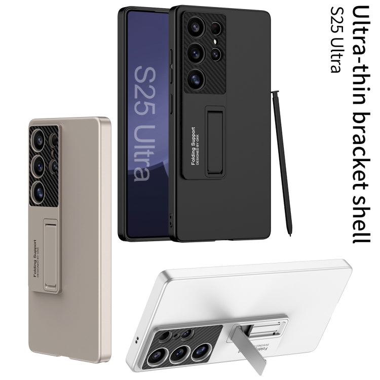 For Samsung Galaxy S25 Ultra 5G GKK Ultra-thin Shockproof Phone Case with Holder / Pen(Black) - Galaxy S25 Ultra 5G Cases by GKK | Online Shopping UK | buy2fix